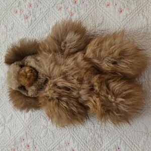 Alpaca Teddy Brown Bear Alpaca Fur Super Soft Plush 14" Size